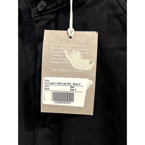 Everlane The Organic Wide-Leg Pant in Black 2 NWT - Picture 7 of 8